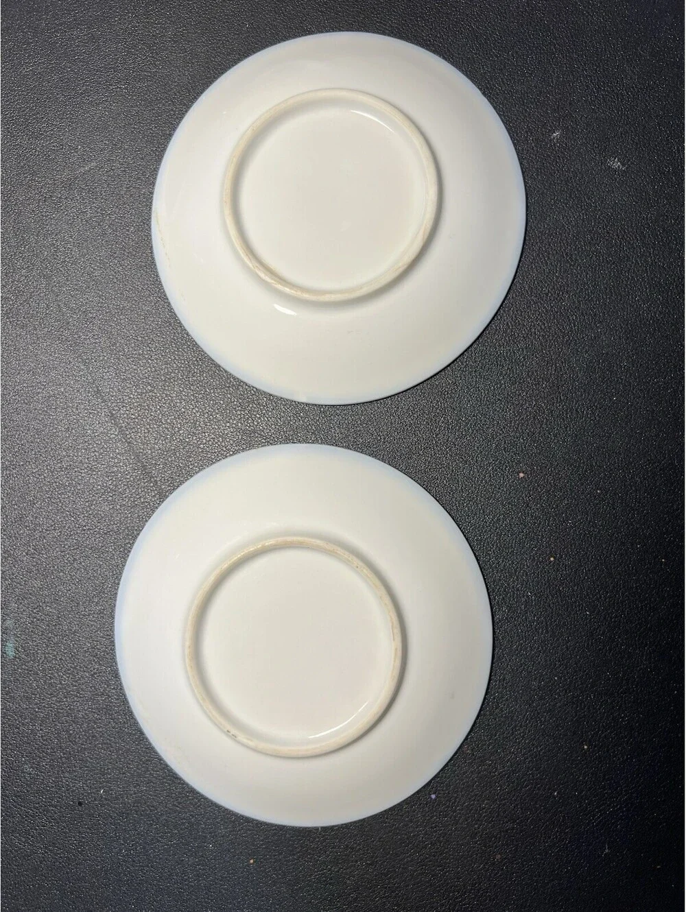 Japanese 1960s 2 Mamezara Sauce Dishes Hand-Painted Floral Porcelain 4.75” AS IS